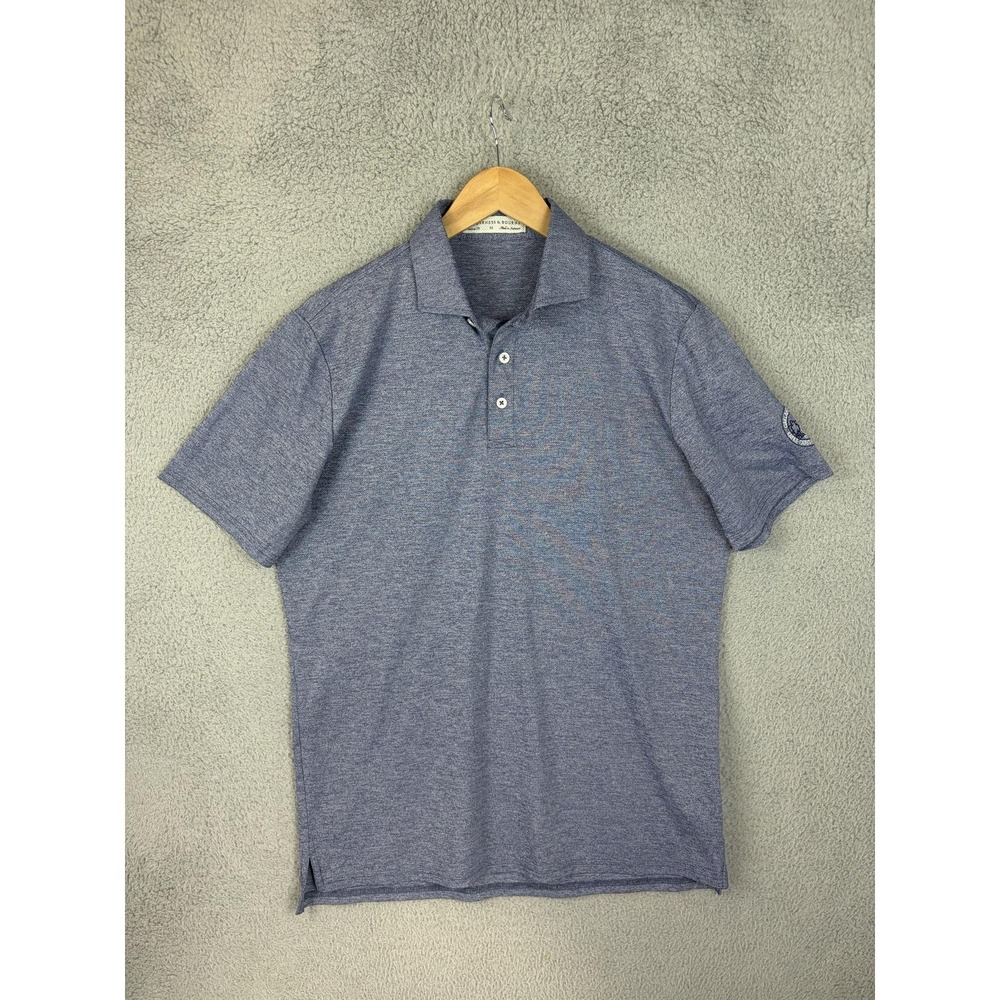 Holderness & Bourne Polo Shirt Mens Medium Blue NCAA Golf Oakland University